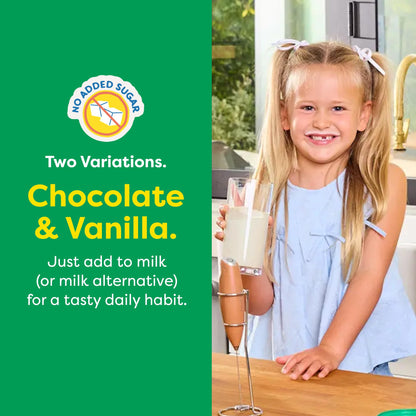 HIYA Kids Greens Powder Sticks - 55 Whole-Food Ingredients (Chocolate)