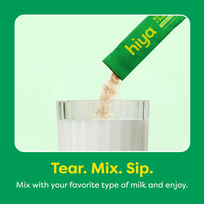 HIYA Kids Greens Powder Sticks – 55 Whole-Food Ingredients & Vanilla Flavor