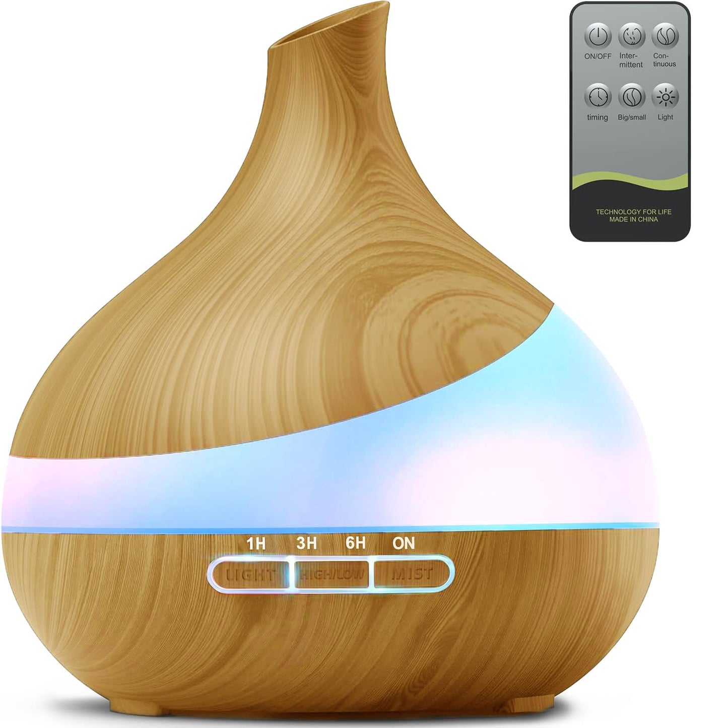 HJTHJT 500ml Essential Oil Diffuser with Remote – 14-Color LED Night Light