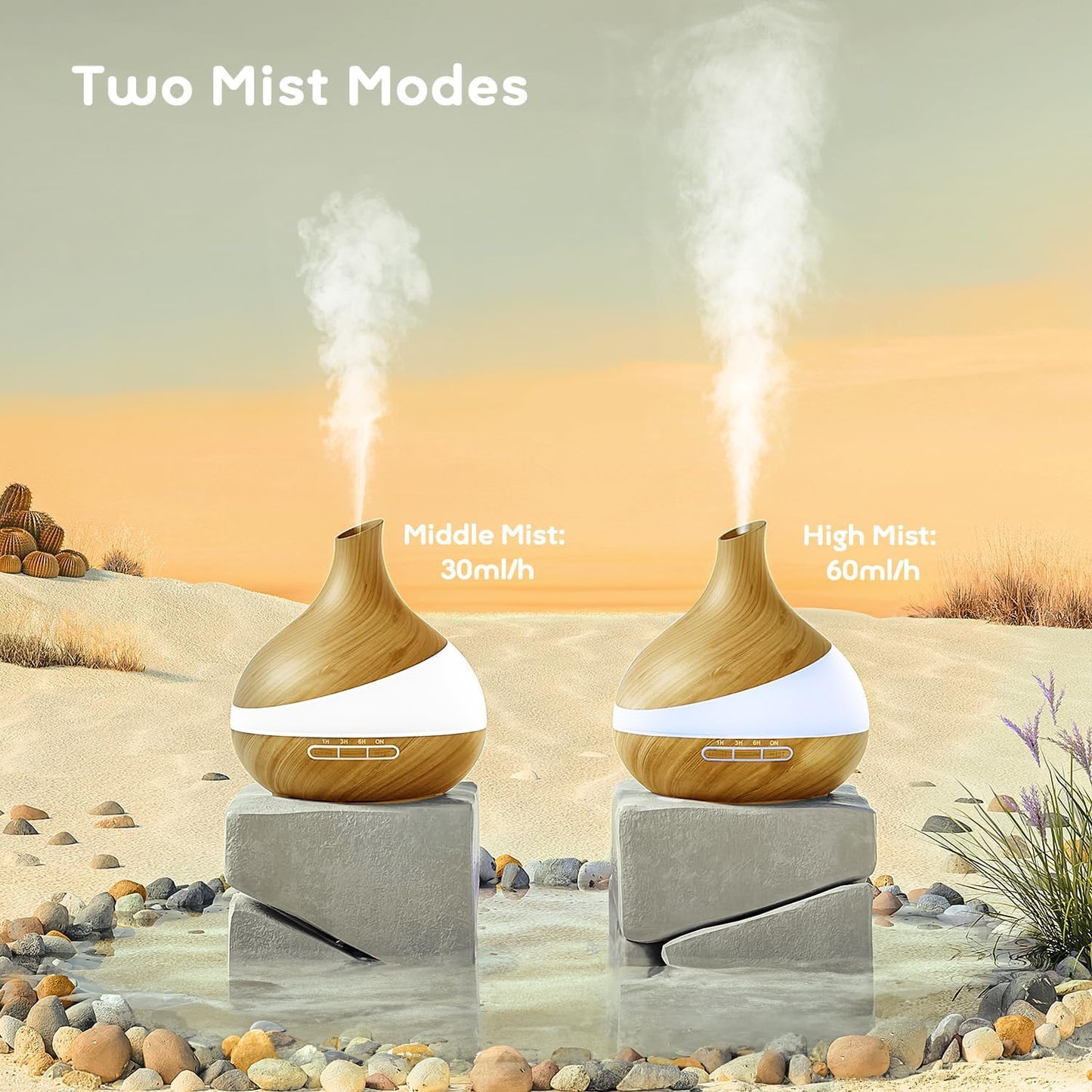 HJTHJT 500ml Essential Oil Diffuser with Remote – 14-Color LED Night Light