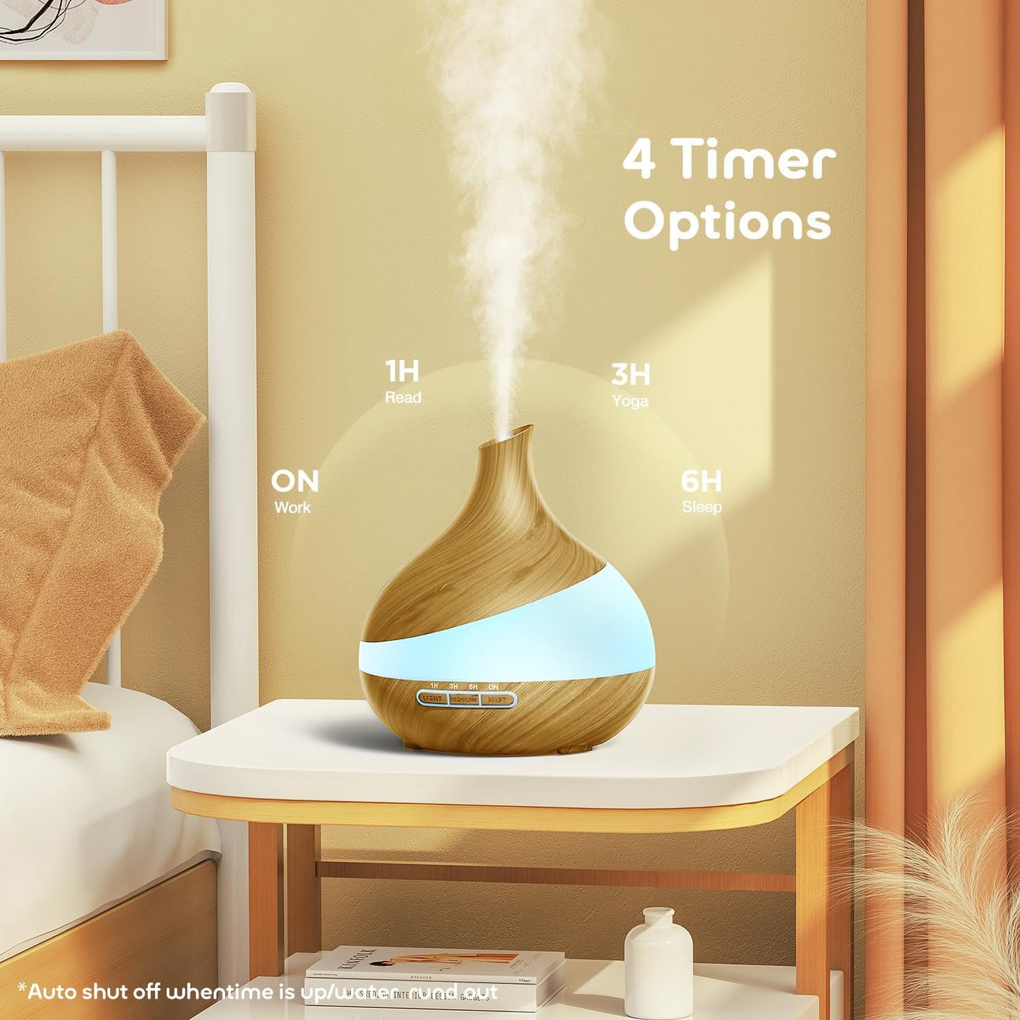HJTHJT 500ml Essential Oil Diffuser with Remote – 14-Color LED Night Light