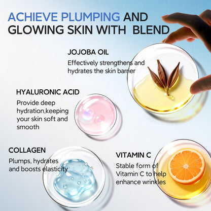 HKH Copper Peptides Serum for Face — 38 Capsules, GHK-Cu + Hyaluronic Acid | Travel-Friendly