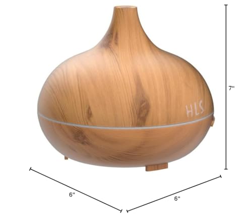HLS Aroma Diffusers for Essential Oils Large Room Set with 10 Oils | Ultrasonic Aromatherapy Diffuser & Humidifier
