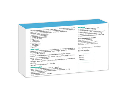 HM Zinc Oxide Eugenol Dental Cement Kit | DIY Self-Curing Tooth Repair & Emergency Care