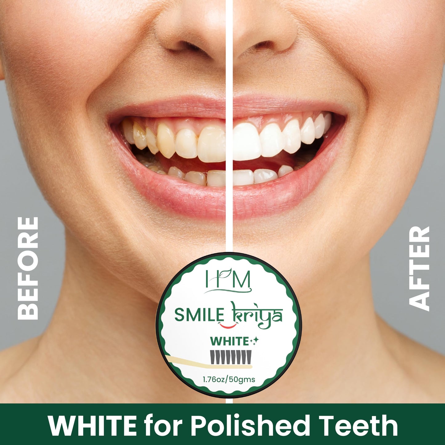 HM Smile Kriya Ayurvedic Toothpowder Duo (Pack of 2) | Whitens Teeth Naturally, Remineralizes Enamel, Strengthens Gums