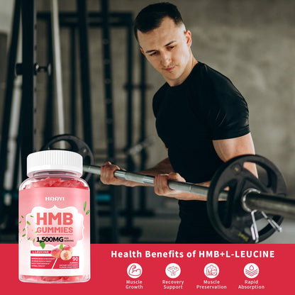 HMB & Leucine Gummies for Men & Women - Sugar Free Peach 90 Gummies