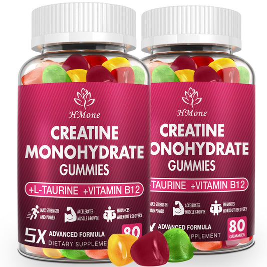 HMone Creatine Monohydrate Gummies – 5g per Serving (Creapure), 160 Count, Vegan & Sugar Free BritishVita | Premium UK Vitamins & Wellness Supplements