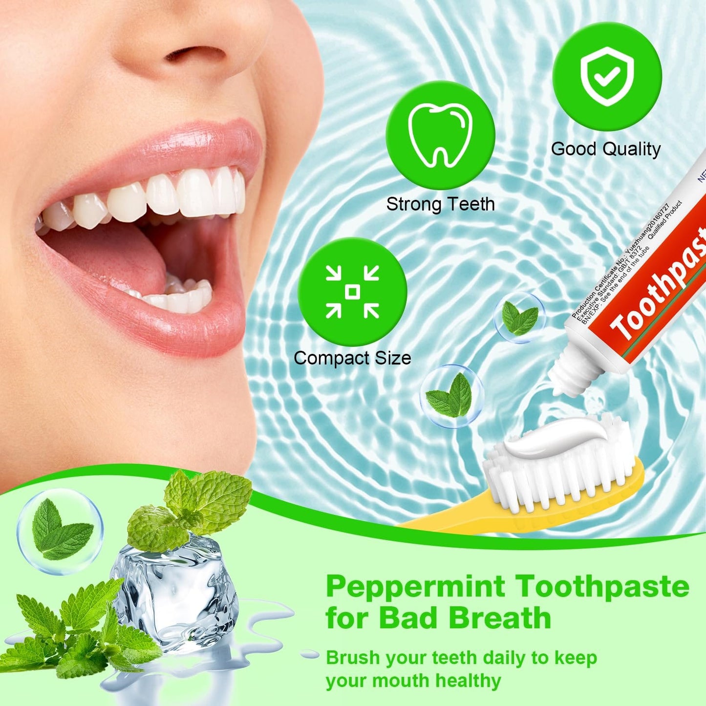 HOFASON 200 Tubes Travel Size Toothpaste Bulk Pack – 0.18 oz Peppermint (2.28 x 0.78 in)