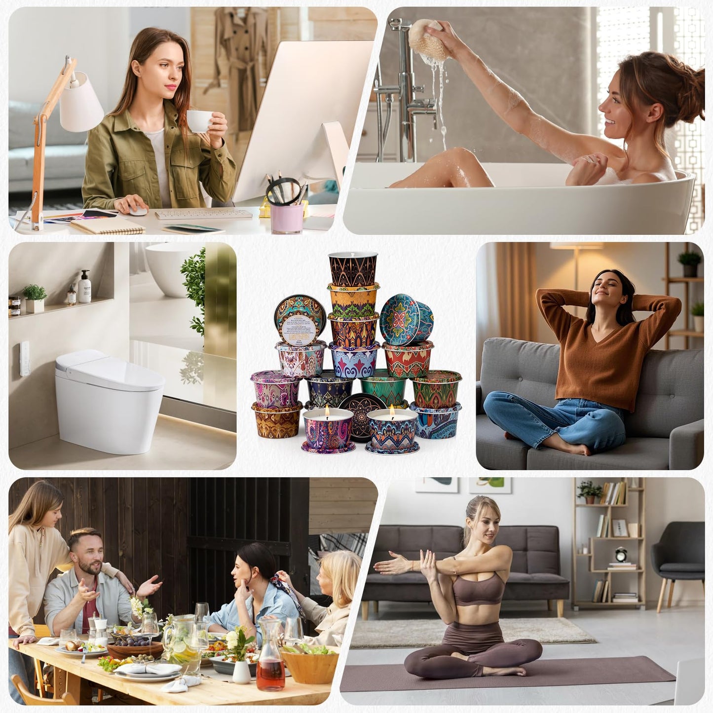 HOFOGOTOWIN 18-Pack Scented Candle Sets | Travel Aromatherapy Soy Candles