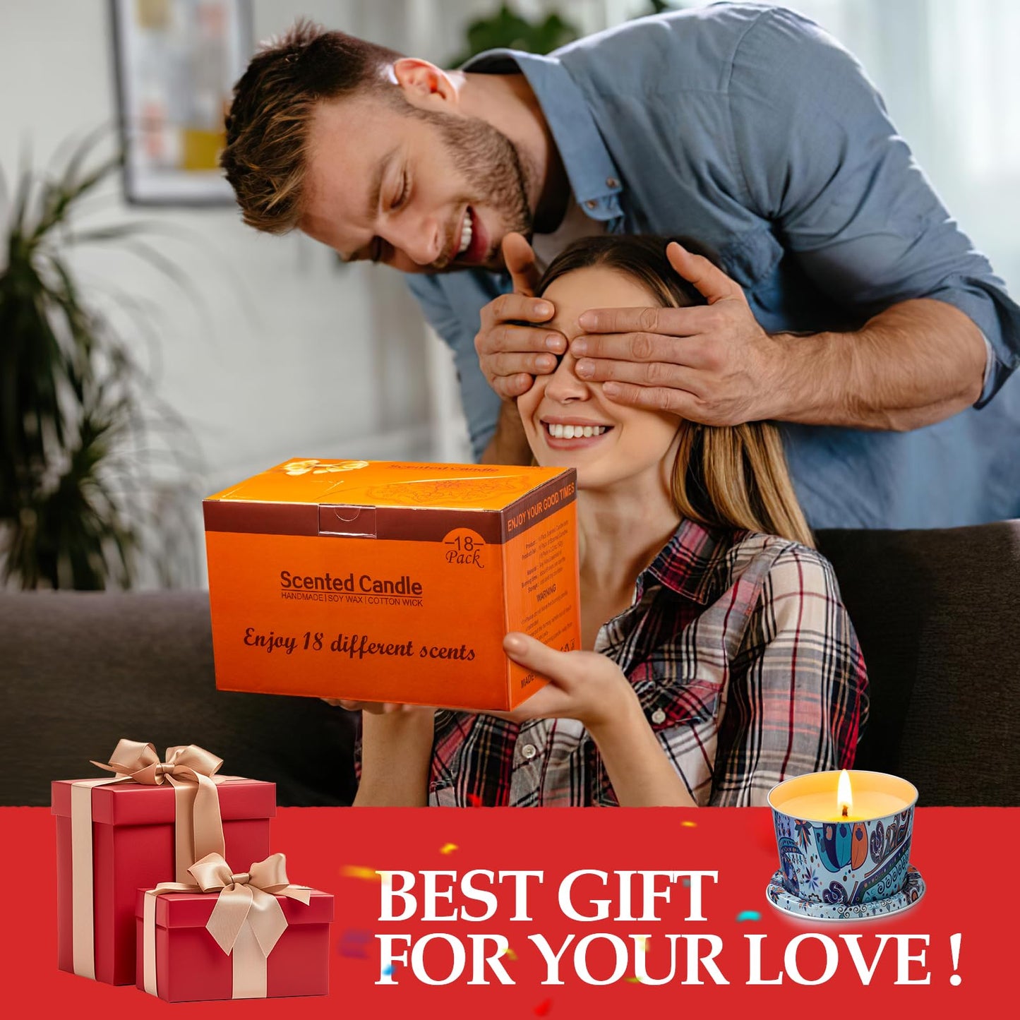 HOFOGOTOWIN 18-Pack Scented Candle Sets | Travel Aromatherapy Soy Candles