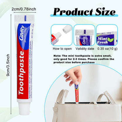 HOIQIRY 200 Travel Size Toothpaste Tubes – Mint 0.35 oz (10 g) Bulk