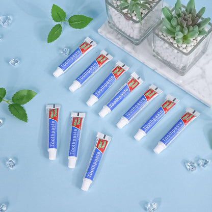 HOIQIRY 0.28 oz Mini Toothpaste 100-Pack – Travel Size Mint, Single-Use Tubes for Hotels, Camping, Office