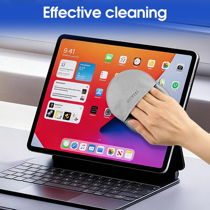 HoYiXi Microfiber Screen Cleaning Cloth – Premium Grey for Laptops, Tablets, TVs & More