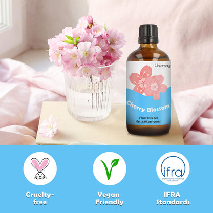 Holamay Cherry Blossom Fragrance Oil 100 ml – Premium Floral Fragrance for Candles, Soaps & Diffusers