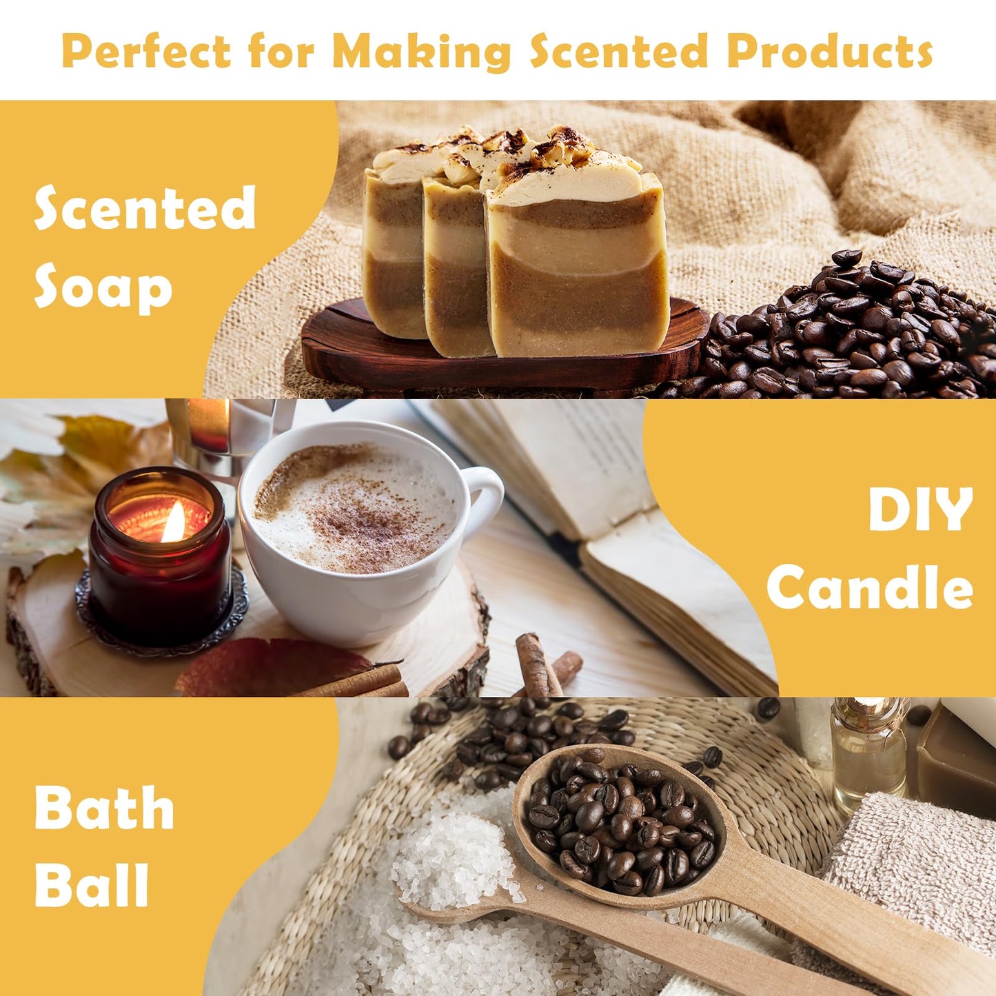 Fragrance Oil for Candle & Soap Making – Holamay Coffee Shop Set (10x5ml)