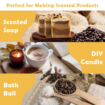 Fragrance Oil for Candle & Soap Making – Holamay Coffee Shop Set (10x5ml)