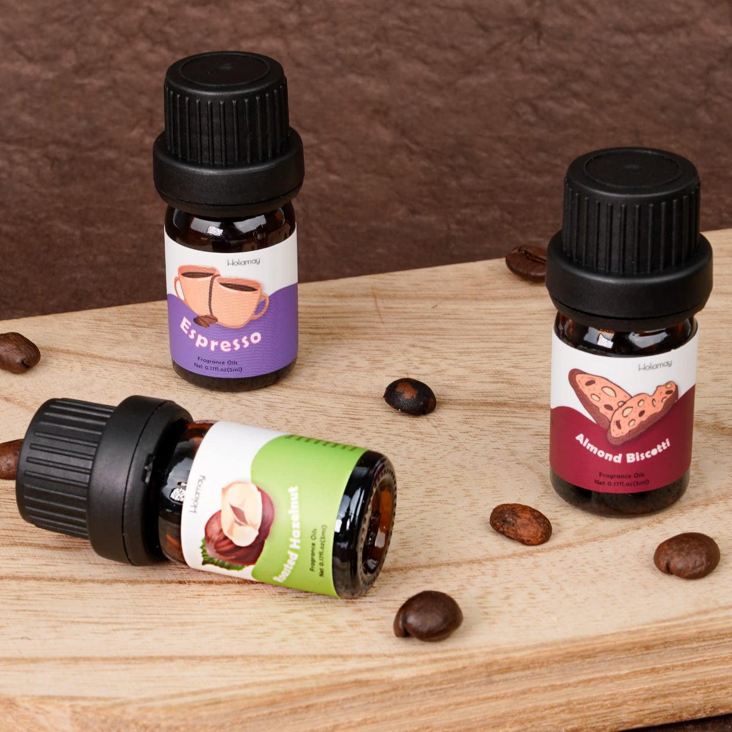 Fragrance Oil for Candle & Soap Making – Holamay Coffee Shop Set (10x5ml)