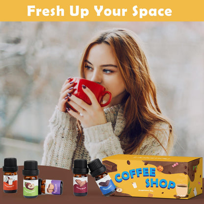 Fragrance Oil for Candle & Soap Making – Holamay Coffee Shop Set (10x5ml)
