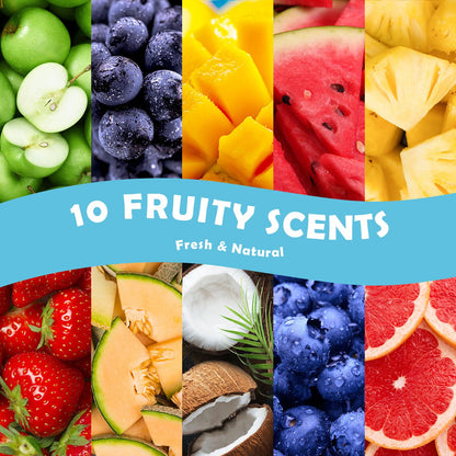 Holamay Fruit Essential Oils Set – 10 x 30ml for Diffusers, Candles & Soaps