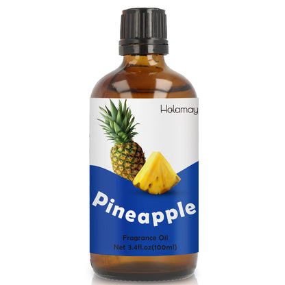 Holamay Pineapple Fragrance Oil – 3.4 fl oz / 100 ml | Premium Candle & Soap Scent