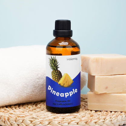 Holamay Pineapple Fragrance Oil – 3.4 fl oz / 100 ml | Premium Candle & Soap Scent