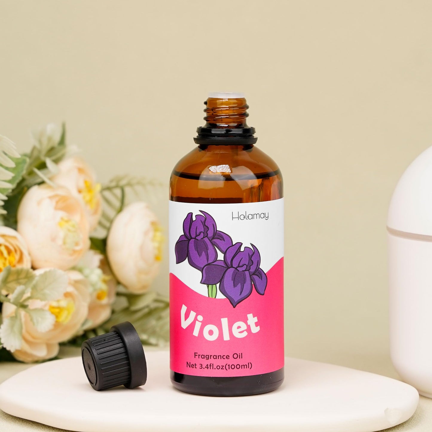 Holamay Violet Fragrance Oil – 100 ml Premium Floral Scent for Candles, Soaps & Diffusers