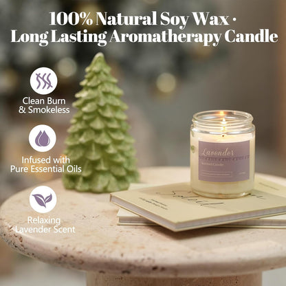 Holiday Scented Candle Gift Set - 6-Pack Natural Soy Candles