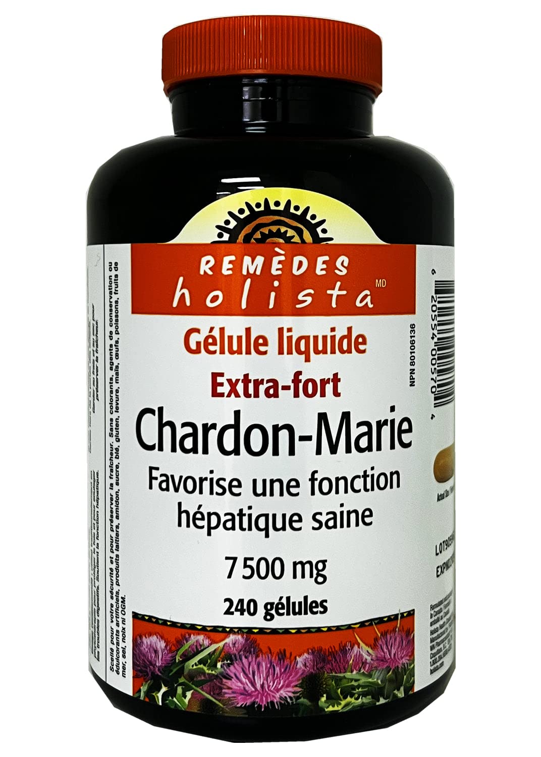 Holista Extra Strength Milk Thistle 250 mg - 240 Softgels | 30:1 Extract, 60% Silymarin