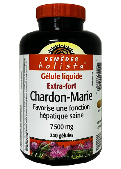 Holista Extra Strength Milk Thistle 250 mg - 240 Softgels | 30:1 Extract, 60% Silymarin