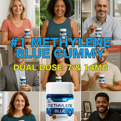 Holistic MD Methylene Blue Gummies 7mg & 14mg – USP Pharma Grade, Sugar Free Berry 60