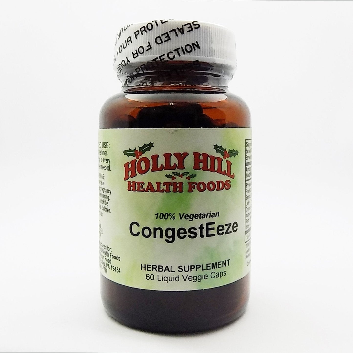 Holly Hill Health Foods CongestEeze – 60 Liquid Vegetarian Capsules | Lung Support
