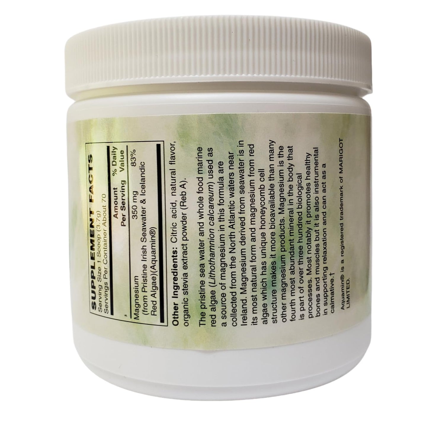 Holly Hill Health Foods Whole Food Magnesium Powder, 9.13 Ounces – Natural Seawater & Red Algae Magnesium