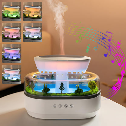 Holwim Cloud Rain Essential Oil Diffuser 250ml – 7-Color Light, Auto-Off, White Noise