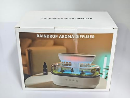 Holwim Cloud Rain Essential Oil Diffuser 250ml – 7-Color Light, Auto-Off, White Noise