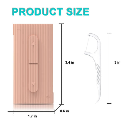 Holy Rose Portable Dental Floss Dispenser - 2 Box, 80 Count (Pink)