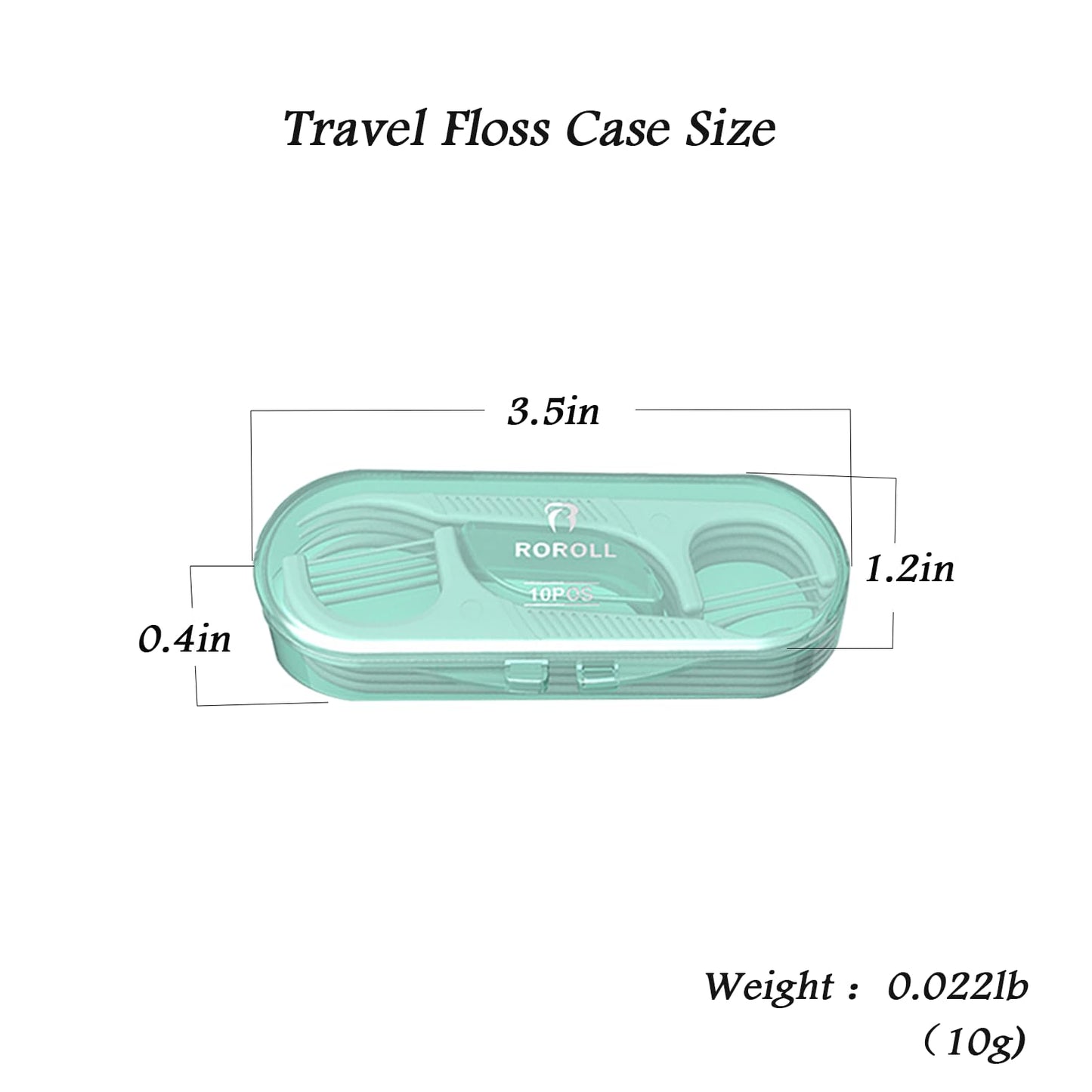 Holy Rose Travel Dental Floss Case - Portable Micro Floss Picks (100 Count)