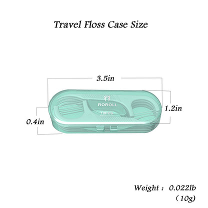 Holy Rose Travel Dental Floss Case - Portable Micro Floss Picks (100 Count)