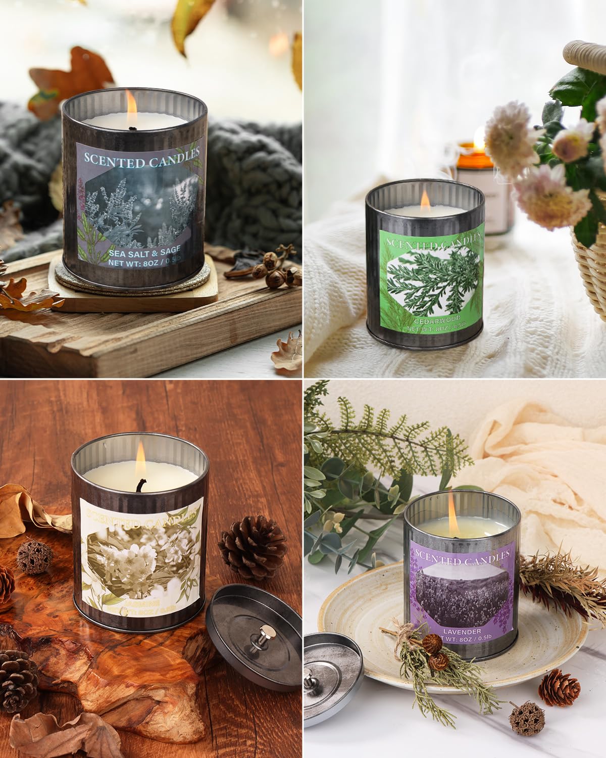 8oz Lavender Soy Candle – 50H, Gift Box | Home Scented Candles