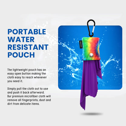 Tie Dye Microfiber Cloth & Glasses Wipes (1 Pack) – Lens & Screen Cleaner