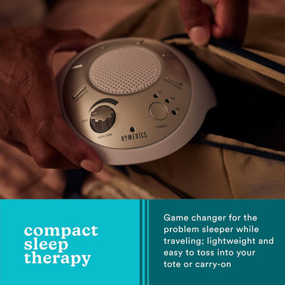 Homedics SoundSleep White Noise Machine – Portable Travel Companion with 6 Sounds