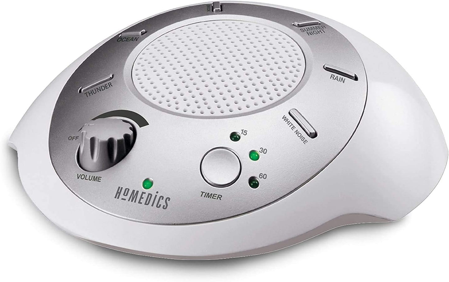 Homedics SoundSleep White Noise Machine – Portable Travel Companion with 6 Sounds