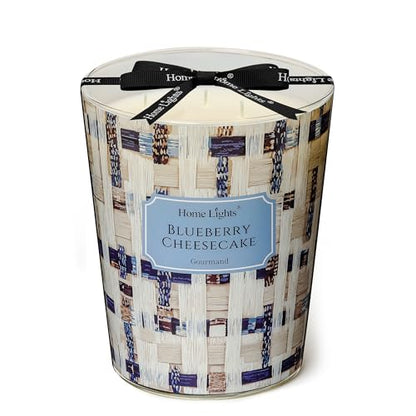 HomeLights 34oz Blueberry Cheesecake 3-Wick Candle | Aromatherapy & Rustic Modern Decor