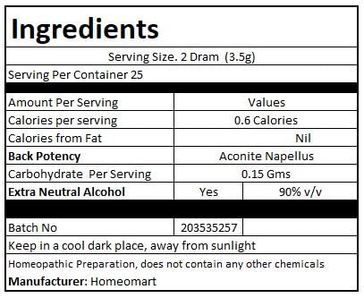 Aconite Napellus Homeopathy Pellets 30C – Pack of 3 | Homeomart