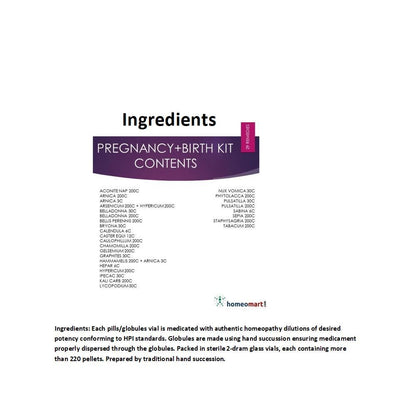 Homeopathy Pregnancy & Birth Care Kit – Dr. Banerji Protocols, 29 Remedies in Easy Carry Case