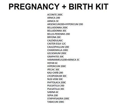 Homeopathy Pregnancy & Birth Care Kit – Dr. Banerji Protocols, 29 Remedies in Easy Carry Case