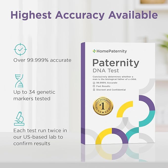 HomePaternity DNA Paternity Testing for Child and Father, FedEx Return, Over 99.99% Confidence, All Fees Included, Fast Results