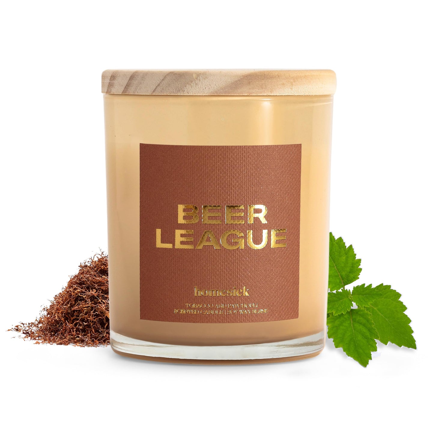 Homesick Beer League Candle – 7.5 oz Soy Wax Blend, Tobacco & Tonka