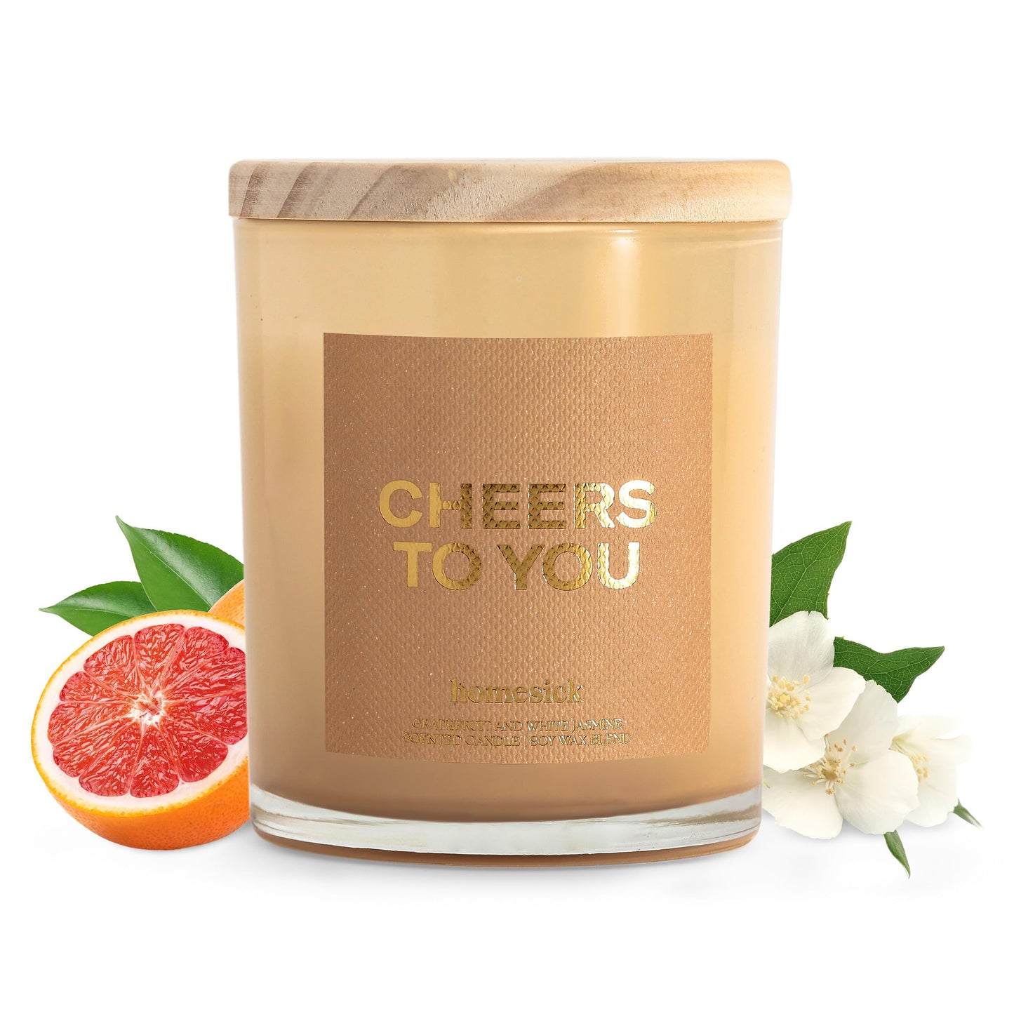 Homesick Cheers To You 7.5 oz Candle — Natural Soy, Long-Lasting
