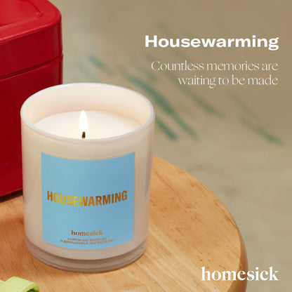 Homesick Housewarming Candle – 7.5 oz Natural Soy Wax (Cotton & Water Lily)