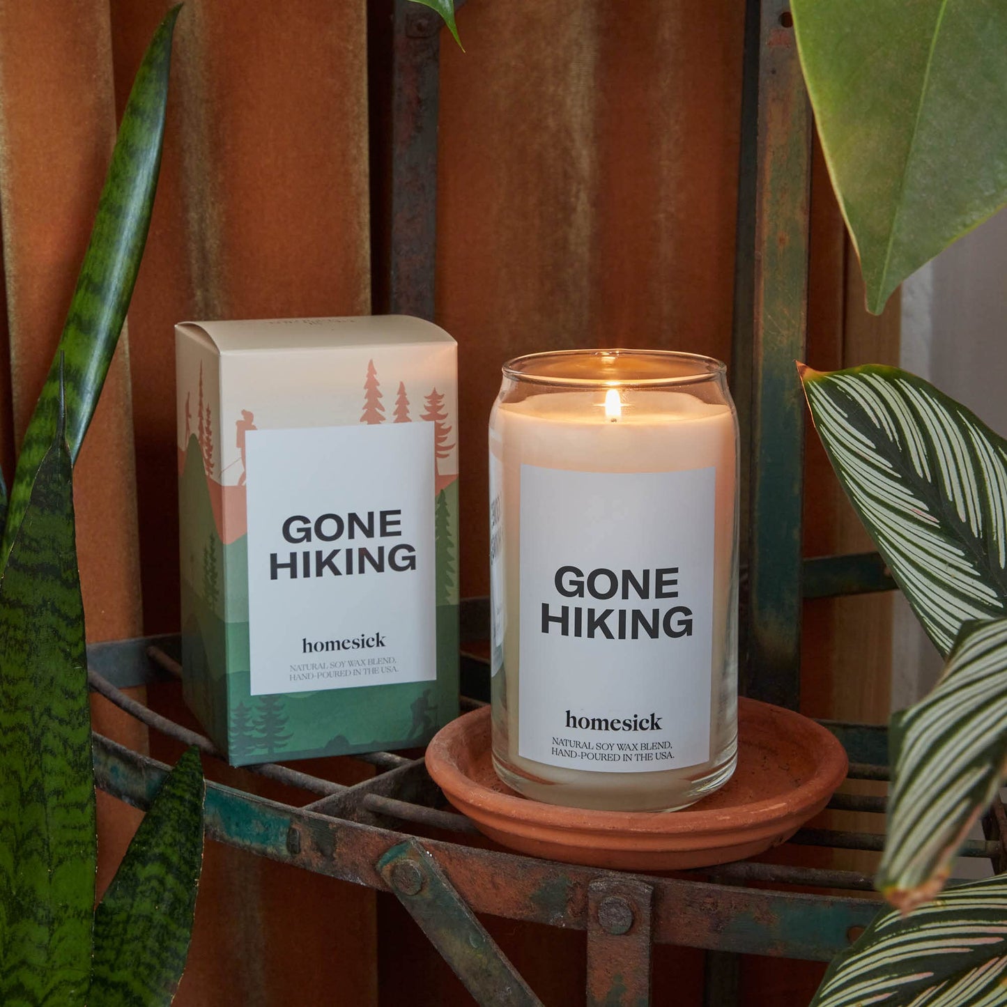 Homesick Gone Hiking Scented Candle – 13.75 oz, Pine, Jasmine & Sandalwood